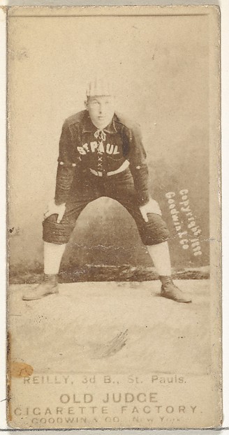 Charles Thomas "Charlie" Reilly, 3rd Base, St. Paul Apostles, from the Old Judge series (N172) for Old Judge Cigarettes