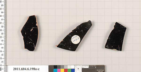 Terracotta fragments of skyphoi (deep drinking cups)