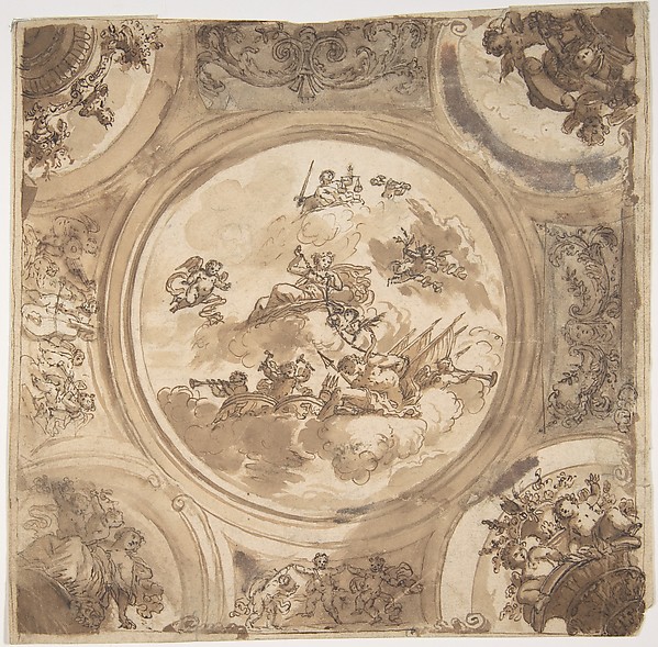 Design for the Decoration of a Ceiling an Allegory of Victory